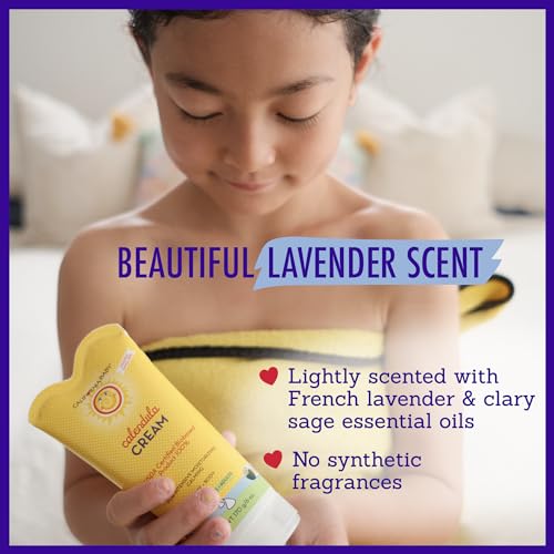 California Baby Calendula Cream | 100% Plant-Based Moisturizer | Lavender Baby Lotion | Face Moisturizer For Dry Skin | Hypoallergenic | 6 oz / 170g