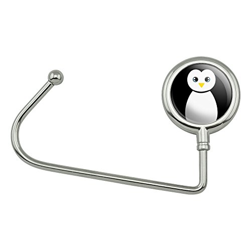 Cute Penguin Black and White Purse Bag Hanger Holder Hook