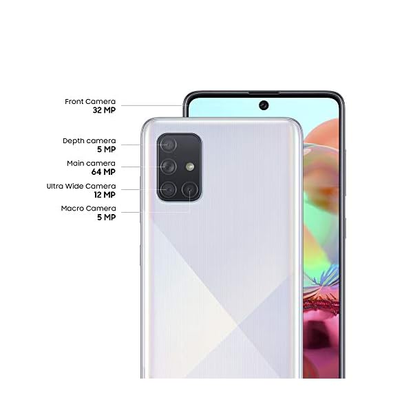 Samsung-Galaxy-A71-Mobile-Phone-Sim-Free-Smartphone-Prism-Crush-Silver Samsung Galaxy A71 Mobile Phone; Sim Free Smartphone - Prism Crush Silver, (UK Version)