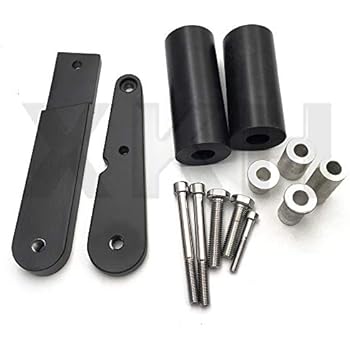 XKMT-No Cut Frame Slider Compatible With 2009 2010 2011 Kawasaki Ninja 650 Ex650 650R Black [B00YWCPD4A]