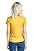 LaClef Women's Doubled Layered Scoop Neck Ruched Maternity Nursing Breastfeeding Top (Medium, Mustard)