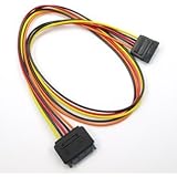 24 inch SATA 15-Pin Male to Female Power Extension Cable