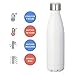 KING DO WAY 17oz Double Wall Vacuum Insulated Stainless Steel Water Bottle Perfect for Outdoor Sports Camping Hiking Cycling Picnic (White)