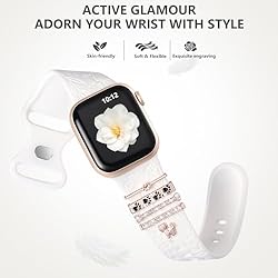 DaQin Flower Engraved Band Compatible with Apple