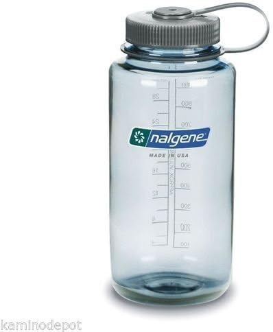 Nalgene Tritan 32oz Reusable Water Bottle Wide Mouth BPA Free Seafoam Gray Cap
