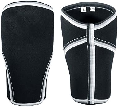 Knee Sleeves (1 Pair) 7mm Neoprene-Best Support & Compression for Powerlifting, Weightlifting, CrossFit & Bodybuilding -By Bare Naked Brands "The Highest Quality, The Lowest Nonsense" (Black, X-Large)