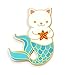Pinsanity Cute Cat Mermaid Enamel Lapel Pin