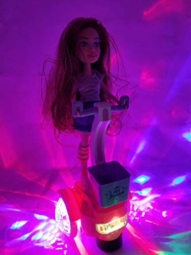 ANJ Kids New Holiday Toy â€“ Battery Operated Sport Girls Toy; Fashion Girl Doll Riding Scooter; Toddler Toys Singing, Riding, and Flashing Beautiful Lights; Best Kids Toys for Girls