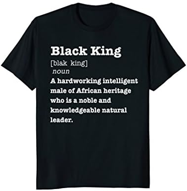 Mens Black King Definition Shirt African Pride Melanin Educated Medium Black