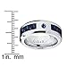 Cobalt Men's Wedding Band Ring with Black and Blue Carbon Fiber Inlay and 0.05 Carat Blue Sapphire