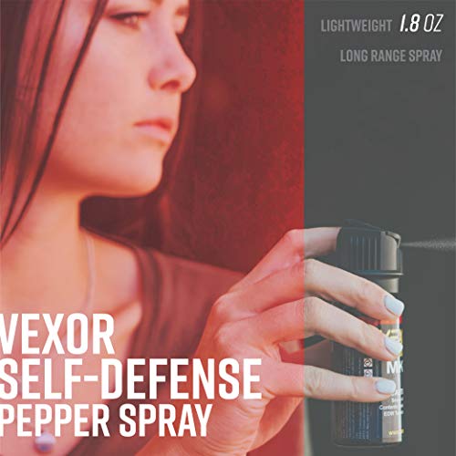 Vexor Self Defense Pepper Spray with Holster — Maximum Police Strength