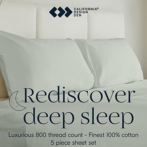 CALIFORNIA DESIGN DEN Authentic Soft Split King Sheets, 800 Sateen 100