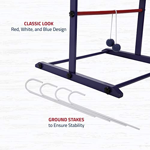 Harvil Wooden Ladder Ball Game Set. Includes Soft Bolas, 2 Targets, and Carrying Case. - Thumbnail 2