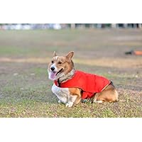 Comfortland Cozy Dog Cotton Padded Jacket Dog Winter Coat for Cat Cold Weather Sweater for Dogs Fleece Warm Dog Vest for Pet Dog Clothes for Christmas with Fur Collar for Small Medium Large Dogs,Red