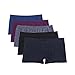 Ruxia Women's Seamless Boyshort Panties Nylon Spandex Underwear Stretch Boxer Briefs Pack of 5