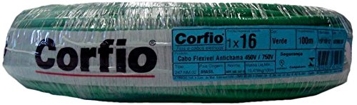 Cabo Flexível 16,0 mm Verde Corfio com 100 m