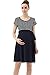Momo Maternity "Bethany" Scoop Neck Striped Belted Tie Dress