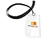 Pinnakkle Transparent ID Card Badge Holder With Lanyard and Detachable Metal Clip