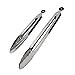Kitchen Tongs, Amado 12 inches and 9 inches Kitchen Tongs Stainless Steel Kitchen Tongs Lock Design Barbecue Clip Clamp Stainless Steel Food Tongs