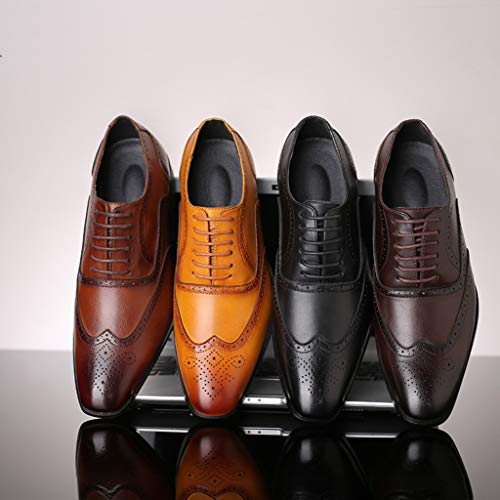 Men's Pointed Toe Shoes - Leather Wedding Shoes Business Fashion Casual Shoes,2019 New - Thumbnail 7