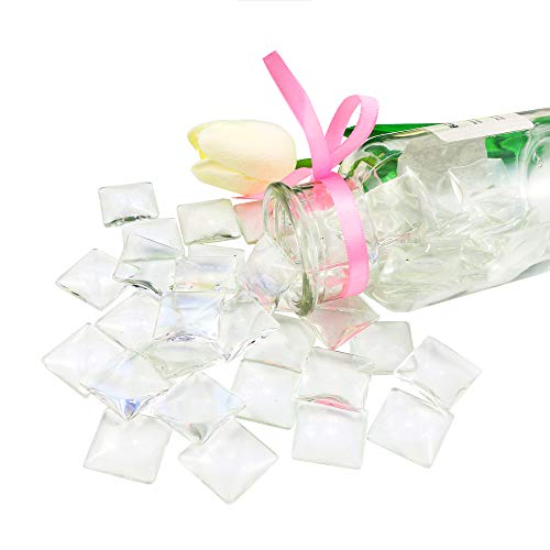 Acmer 60PCS Clear Glass Dome Tile Cabochon for Cameo Pendants, Photo Jewelry, Crafts, Custom Jewelry and Many Other Uses - Thumbnail 4