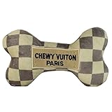 Haute Diggity Dog Chewy Vuiton Checker Bone Dog Toy - Large