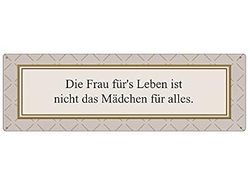 Metallschild Blechschild Die Frau Fürs Leben Partnerschaft