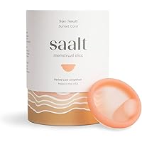 Saalt Menstrual Disc - Soft, Flexible, Reusable Medical-Grade Silicone - Wear 12 Hours - Removal Notch - Two Sizes - Menstrua