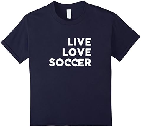 Kids Live Love Soccer T-Shirt 12 Navy