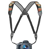USA Gear DSLR Camera Strap Chest Harness with Quick Release Buckles, Southwest Neoprene Pattern and Accessory Pockets - Compatible with Canon, Nikon, Sony and More Point and Shoot, Mirrorless Cameras