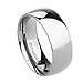 TIGRADE 2mm 4mm 6mm 8mm 10mm Titanium Ring Plain Dome High Polished Wedding Band Comfort Fit Size 3-15,8mm,Size 12