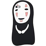iPhone SE Case, MC Fashion 3D Japanese Cartoon Spirited Away Kaonashi No-Face Super Cute Silicone Case Cover for Apple iPhone 5/5S/SE (No-Face)