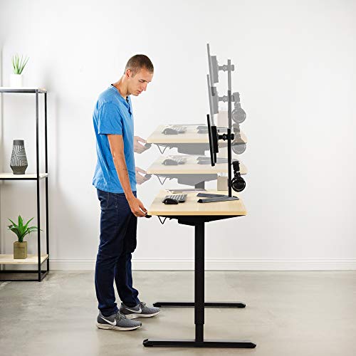 VIVO Black Electric Stand Up Desk Frame Workstation, Single Motor