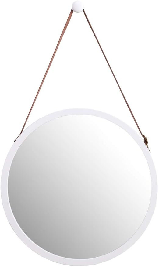 Amazon Com Wilshine Small Round Wall Mirror With White Modern