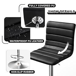 NicBex Swivel Bar Stools Modern PU Leather