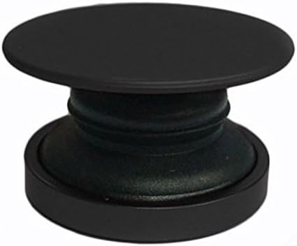 Pop up grip, stand, socket with metal plate inside, works with magnetic stands (No magnet built in) - Black