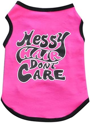 Familizo Fashion New Summer Pet Puppy Small Dog Cat Pet Clothes Vest T Shirt Apparel (XS, Hot Pink)