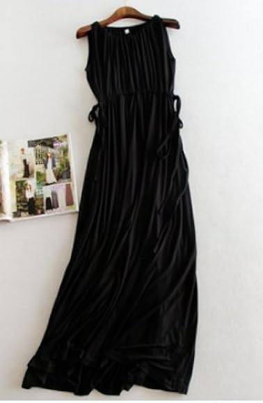 Amazon Elegant Salonカシュクールワンピースジャージー素材 オフィス 通勤入学式 入園式 卒業式 結婚式 大人エレガント キレイめ シンプル フォーマル 無地 春秋冬 大人可愛い秋ワンピース ブラック ワンピース チュニック 通販