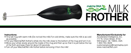 MatchaDNA Handheld Electric Milk Frother - Battery Operated Frother (Black Handheld Electric Milk Fr - //coolthings.us