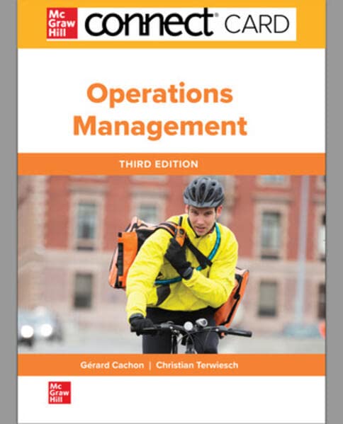 Connect Online Access For Operations Management 3rd Edition