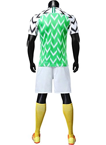 2018 New Season Nigeria Home Soccer Jersey National Jersey White/Green (M)