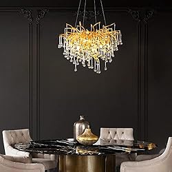 Modern Crystal Chandelier, Frosted Finish Tree