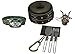 GoBackTrail CAMP COOKWARE Set with CREE LED Headlamp - Non-stick Cooking Mess Kit, Ultralight Stove, Carabiner, Folding Knife Spoon Fork – See what you are cooking while Camping Hiking and Backpacking
