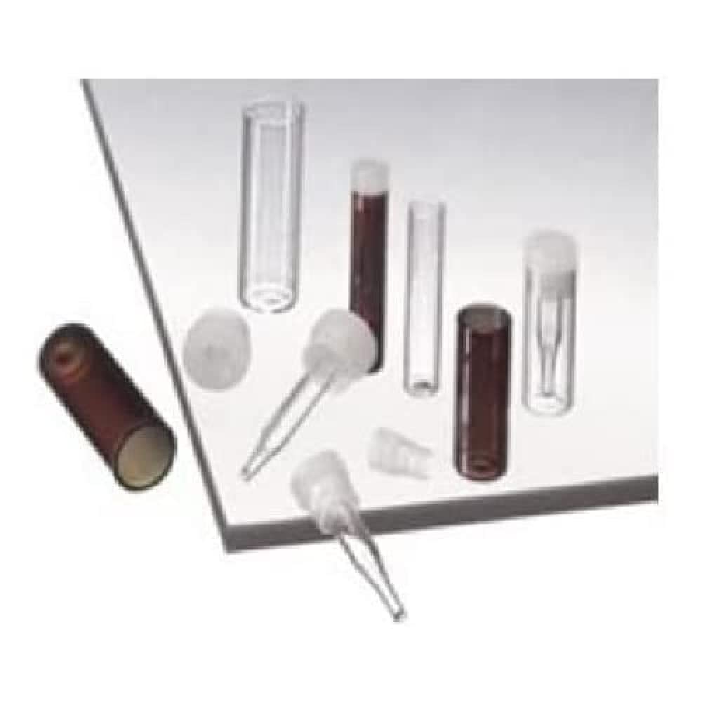 Neolab 7 0743 Flat Bottom Glass, 31.5 x 11.6 mm Polyethylene Design 2 ml Brown Glass (Pack of 100)