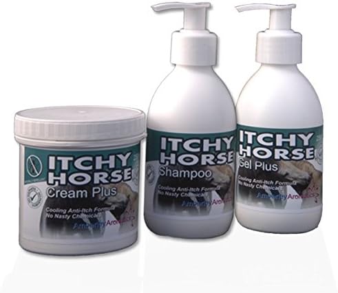 Itchy Horse Starter Pack - Cream PLUS, Gel PLUS and Shampoo - Natural & Highly Effective Sweet Itch Control & Midge/Fly Repellent for Horses & Ponies