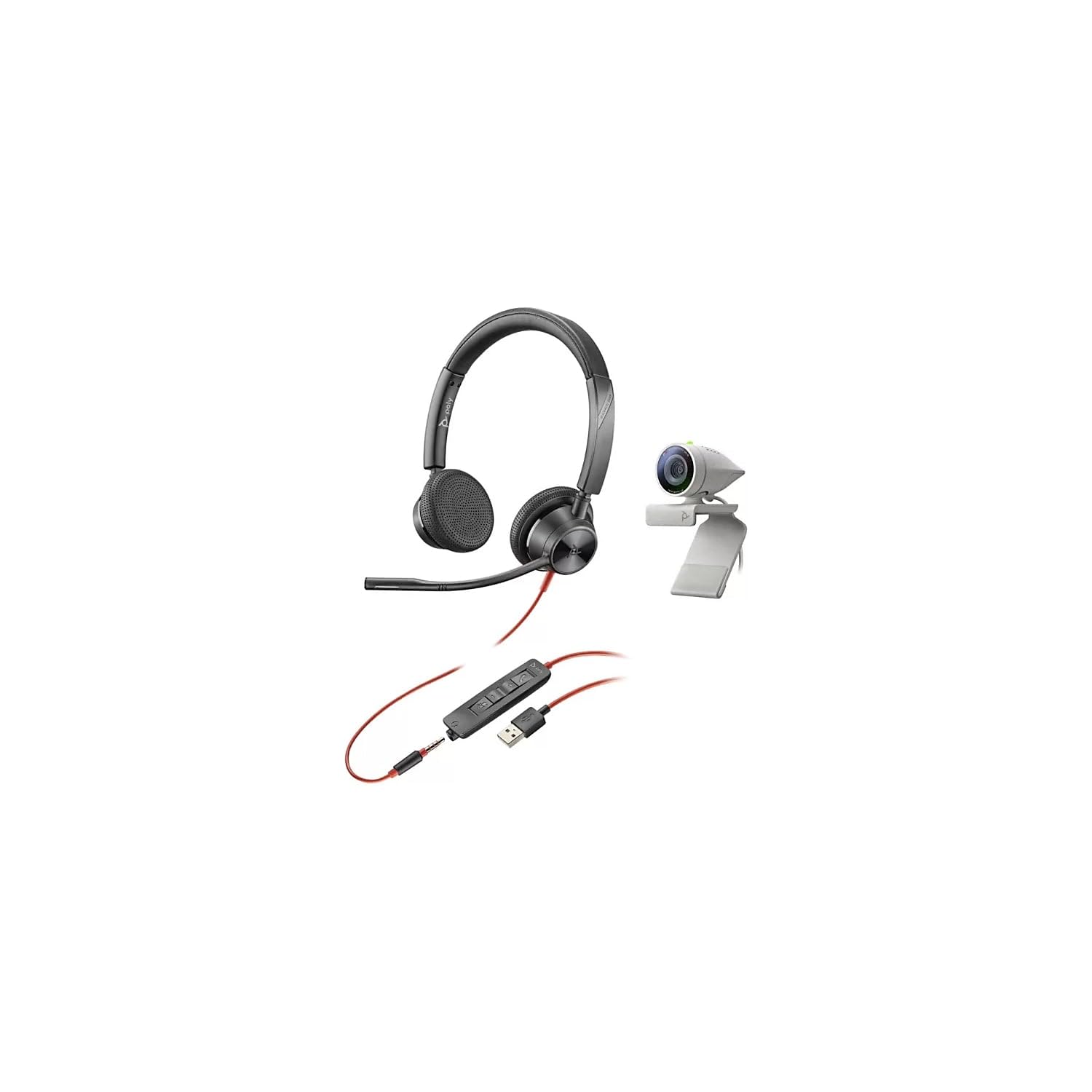 Plantronics Poly Studio P5 Kit with Blackwire 3325 () - 1080p HD Video Conferencing Camera - Professional USB-A Kit for Wired Webcam and Stereo Audio Headset