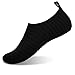 JIASUQI Womens Casual Barefoot Water Shoes for Beach Pool Surf Black US 9.5-10.5 Women, 8.5-9 Men
