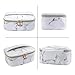 MAGEFY Marble Makeup Bag Portable Travel Cosmetic Bag Organizer Multifunction Case with Gold Zipper Toiletry Bag for Woman (7.95
