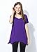 Larace Womens Swing Tunic Tops Loose Fit Comfy Flattering T Shirt (XL, Deep Purple)