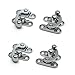 Mcredy Left Latch Hook Hasp Wood Jewelry Box Hasp Catch Buckle Shackle Lock - Pack of 4